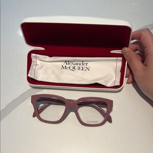 Alexander McQueen Pink Glasses Bold Design